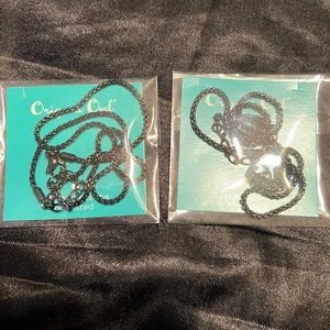 Black stainless steel cube chain $15 each qty of 2 available